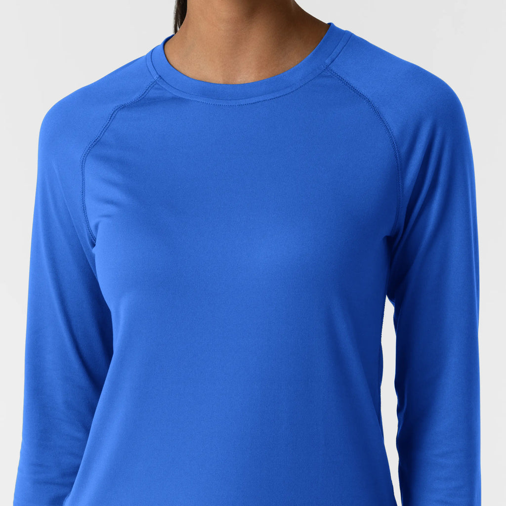Wink Scrubs Women's Watch Window Long Sleeve Underscrub Top Royal Blue | scrub-supply.com