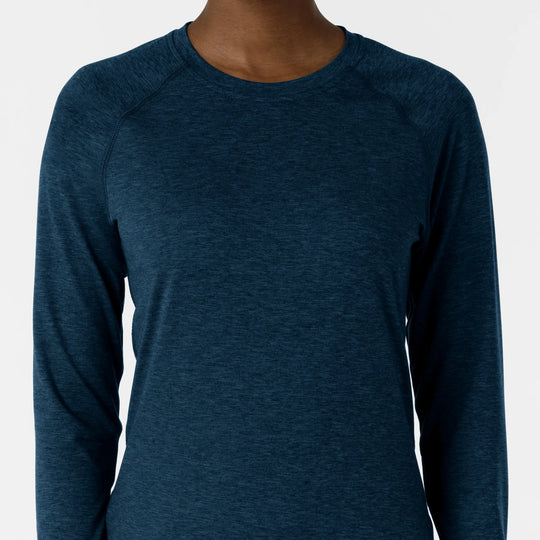 Wink Scrubs Women's Watch Window Long Sleeve Underscrub Top Royal Heather | scrub-supply.com