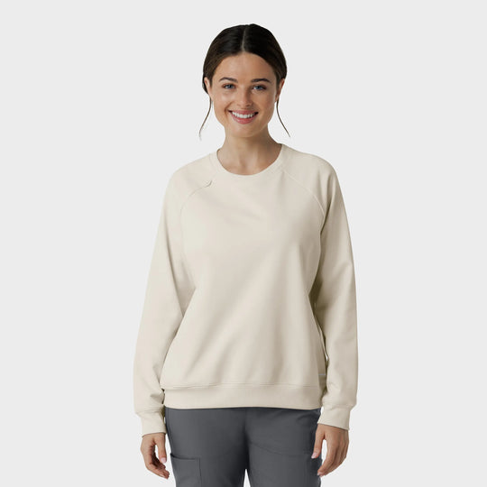 Wink Scrubs Women's Pullover Sweatshirt Birch | scrub-supply.com