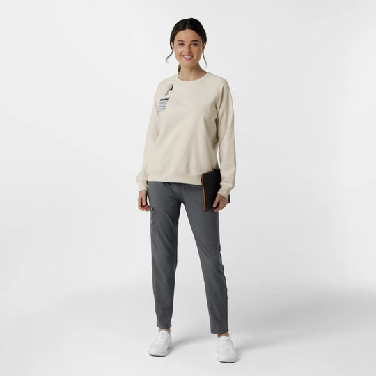 Wink Scrubs Women's Pullover Sweatshirt Birch | scrub-supply.com