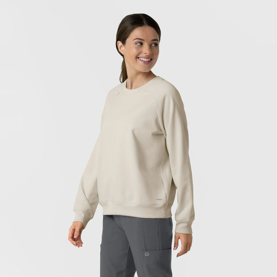 Wink Scrubs Women's Pullover Sweatshirt Birch | scrub-supply.com