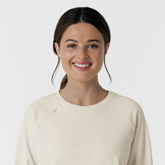 Wink Scrubs Women's Pullover Sweatshirt Birch | scrub-supply.com