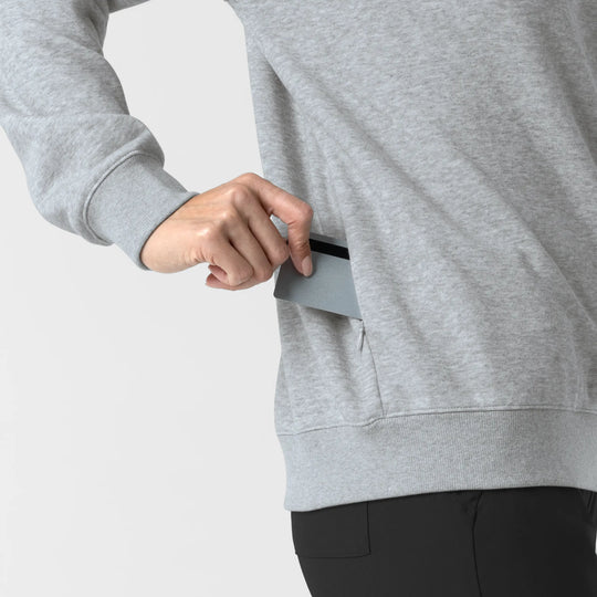 Wink Scrubs Women's Pullover Sweatshirt Grey Heather | scrub-supply.com