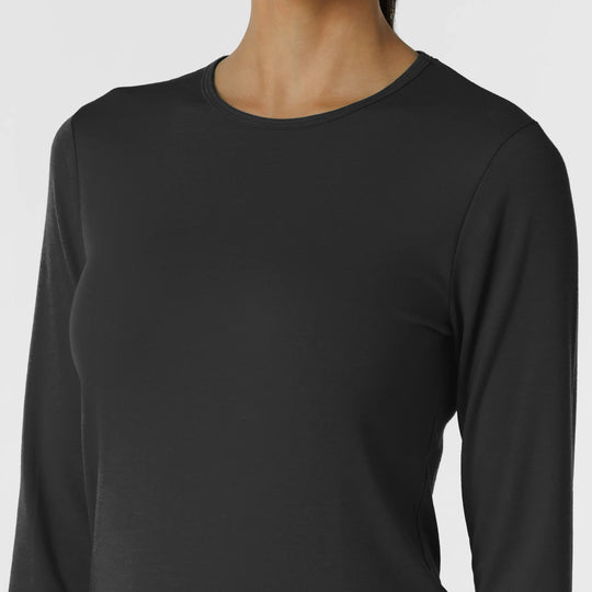 Wink Scrubs Women's Essential Layer Long Sleeve Black | scrub-supply.com