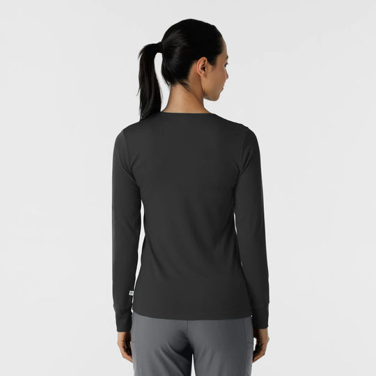 Wink Scrubs Women's Essential Layer Long Sleeve Black | scrub-supply.com