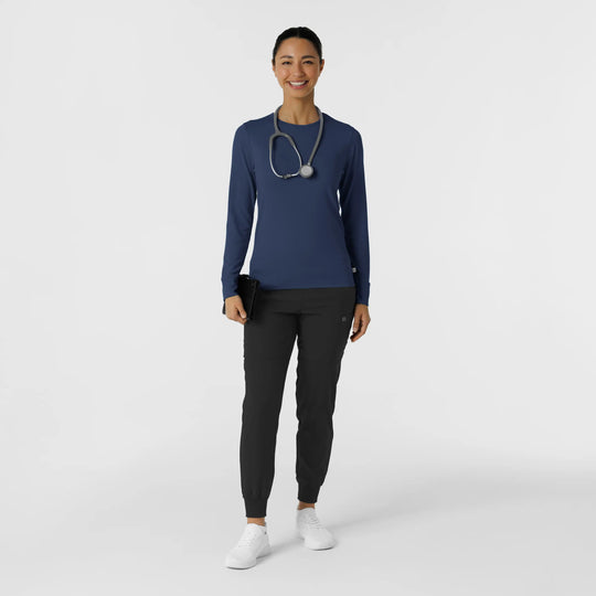 Wink Scrubs Women's Essential Layer Long Sleeve Navy | scrub-supply.com