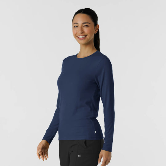 Wink Scrubs Women's Essential Layer Long Sleeve Navy | scrub-supply.com