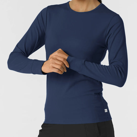 Wink Scrubs Women's Essential Layer Long Sleeve Navy | scrub-supply.com