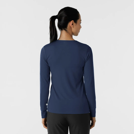 Wink Scrubs Women's Essential Layer Long Sleeve Navy | scrub-supply.com