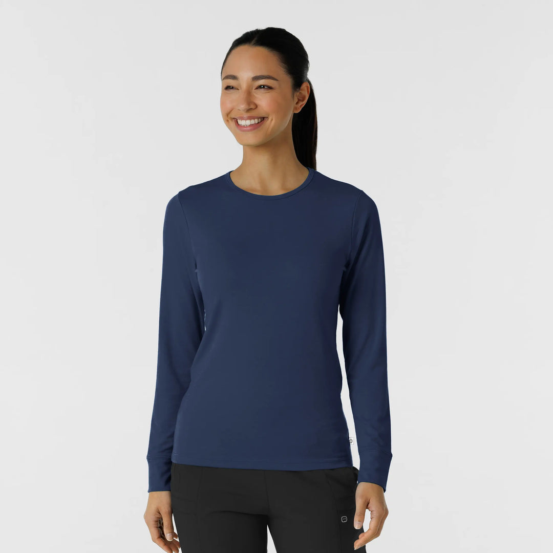 Wink Scrubs Women's Essential Layer Long Sleeve Navy | scrub-supply.com