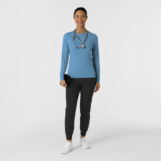 Wink Scrubs Women's Essential Layer Long Sleeve Pacific Blue | scrub-supply.com