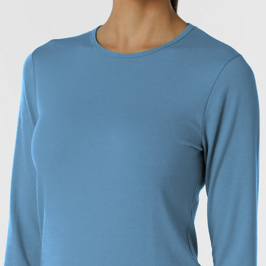 Wink Scrubs Women's Essential Layer Long Sleeve Pacific Blue | scrub-supply.com