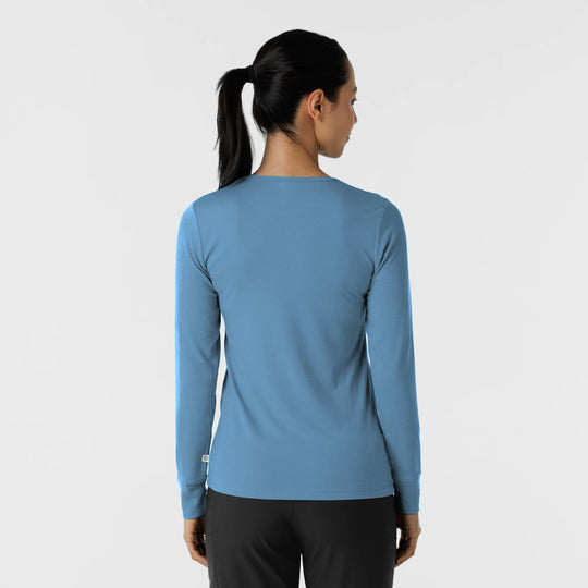 Wink Scrubs Women's Essential Layer Long Sleeve Pacific Blue | scrub-supply.com
