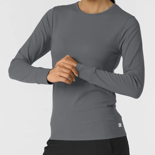 Wink Scrubs Women's Essential Layer Long Sleeve Pewter | scrub-supply.com