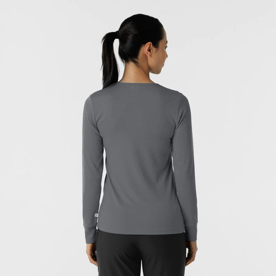 Wink Scrubs Women's Essential Layer Long Sleeve Pewter | scrub-supply.com