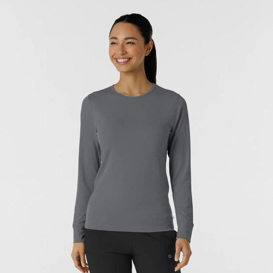 Wink Scrubs Women's Essential Layer Long Sleeve Pewter | scrub-supply.com