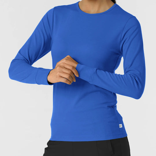 Wink Scrubs Women's Essential Layer Long Sleeve Royal Blue | scrub-supply.com