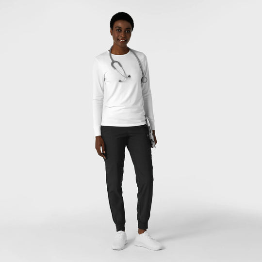 Wink Scrubs Women's Essential Layer Long Sleeve White | scrub-supply.com