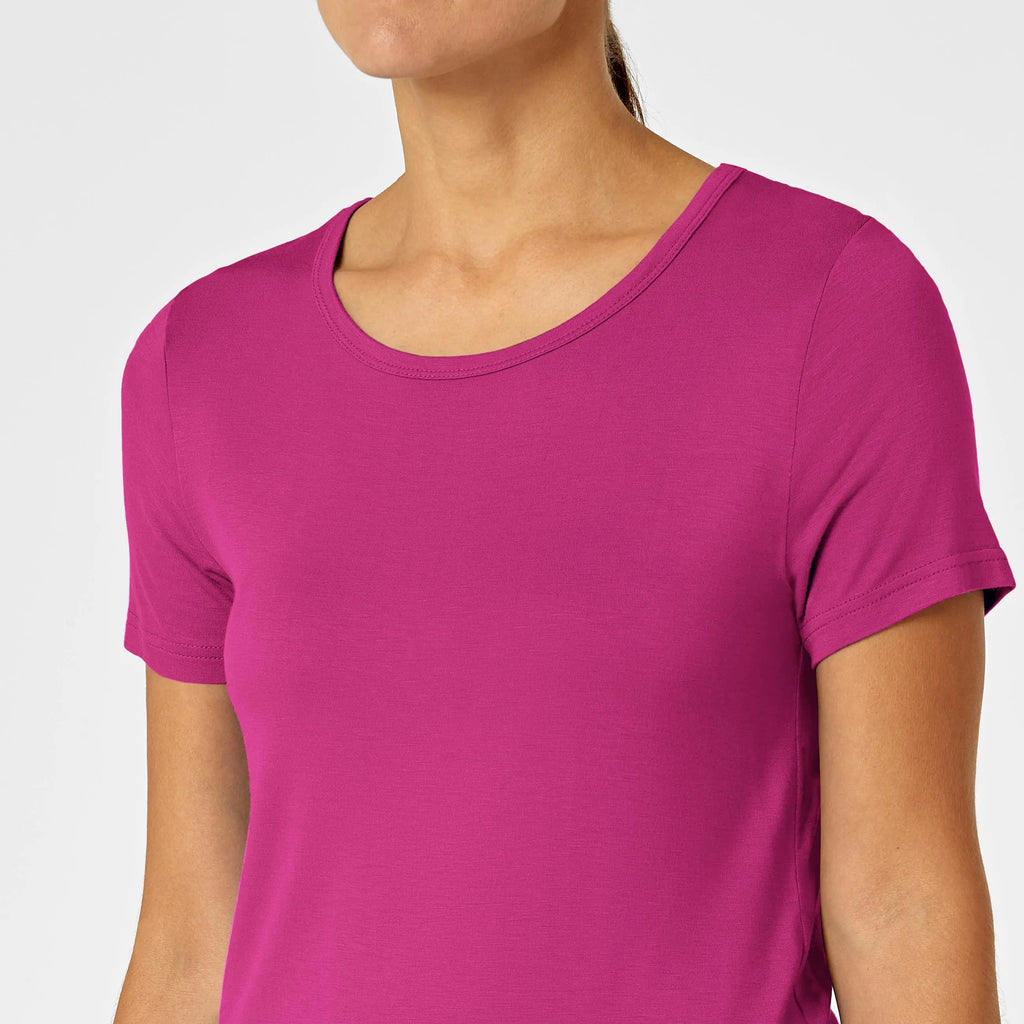 Wink Scrubs Women's Silky Knit Short Sleeve Tee Hot Pink | scrub-supply.com