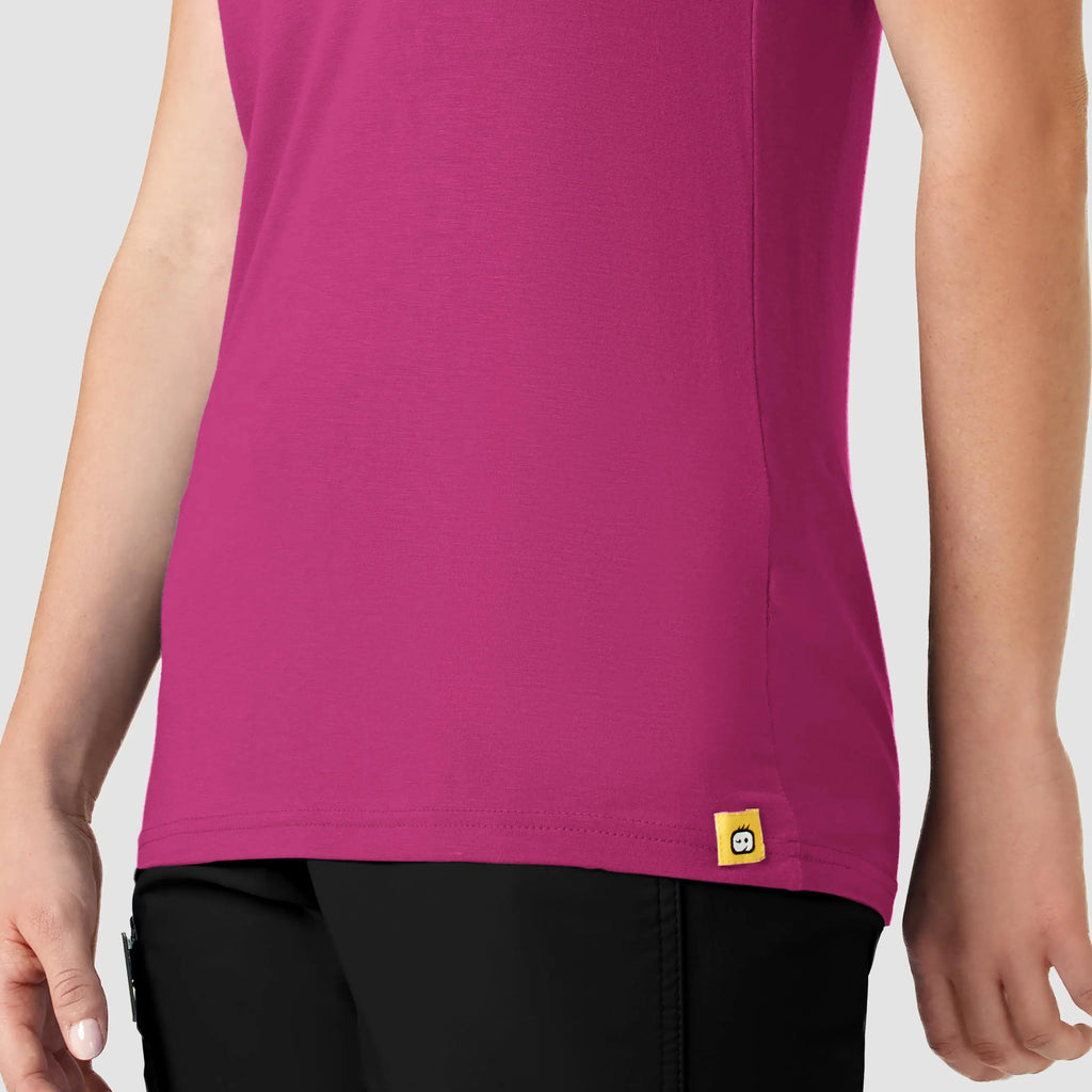 Wink Scrubs Women's Silky Knit Short Sleeve Tee Hot Pink | scrub-supply.com