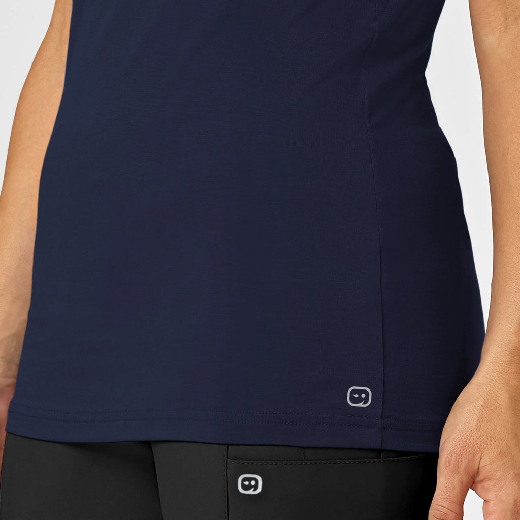 Wink Scrubs Women's Silky Knit Short Sleeve Tee Navy | scrub-supply.com