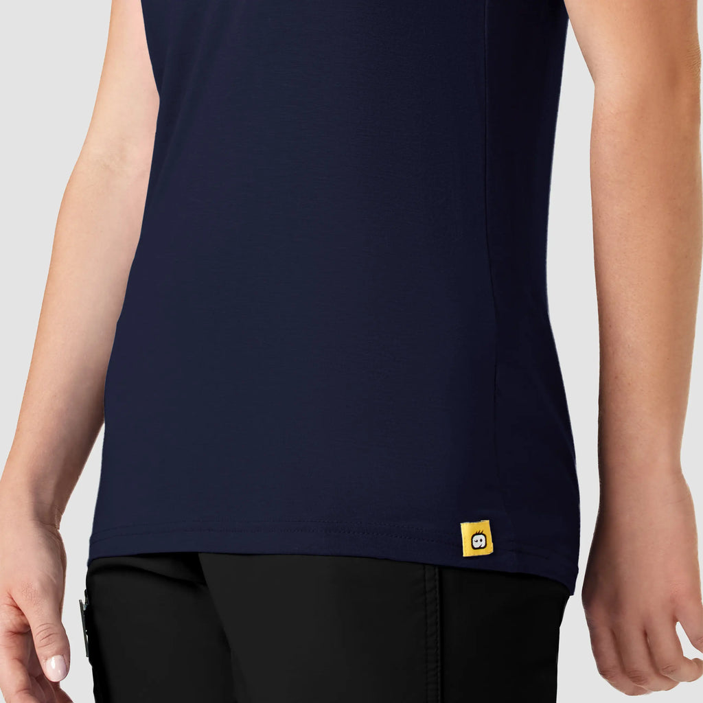 Wink Scrubs Women's Silky Knit Short Sleeve Tee Navy | scrub-supply.com