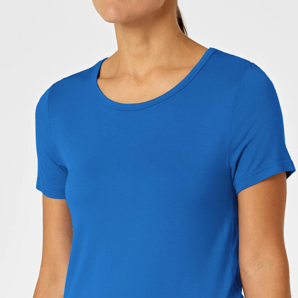 Wink Scrubs Women's Silky Knit Short Sleeve Tee Royal Blue | scrub-supply.com