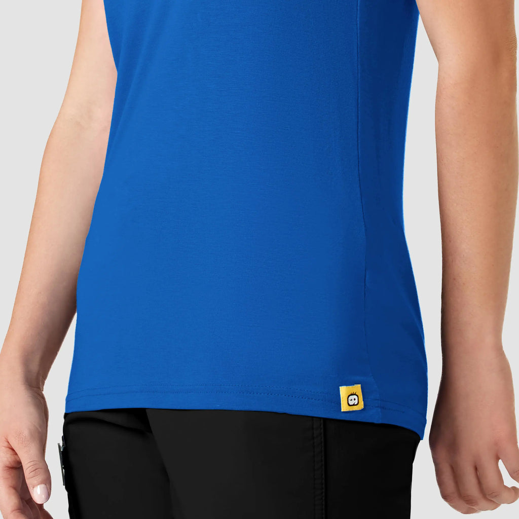 Wink Scrubs Women's Silky Knit Short Sleeve Tee Royal Blue | scrub-supply.com