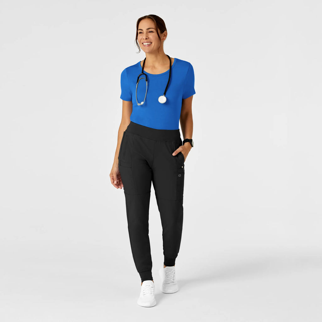 Wink Scrubs Women's Silky Knit Short Sleeve Tee Royal Blue | scrub-supply.com