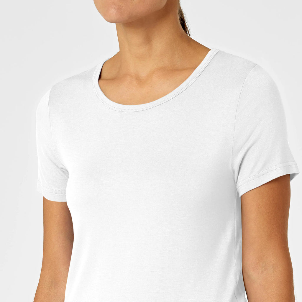 Wink Scrubs Women's Silky Knit Short Sleeve Tee White | scrub-supply.com