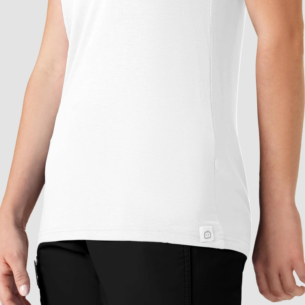 Wink Scrubs Women's Silky Knit Short Sleeve Tee White | scrub-supply.com