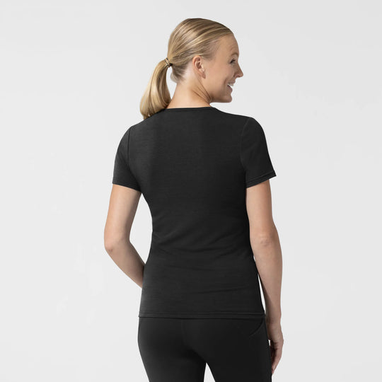 Wink Scrubs Women's Short Sleeve Essential Tee Black | scrub-supply.com