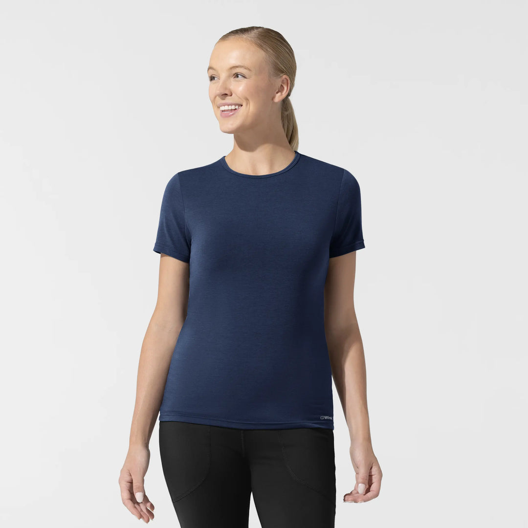 Wink Scrubs Women's Short Sleeve Essential Tee Navy | scrub-supply.com