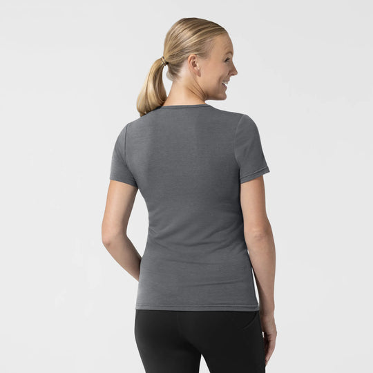 Wink Scrubs Women's Short Sleeve Essential Tee Pewter | scrub-supply.com