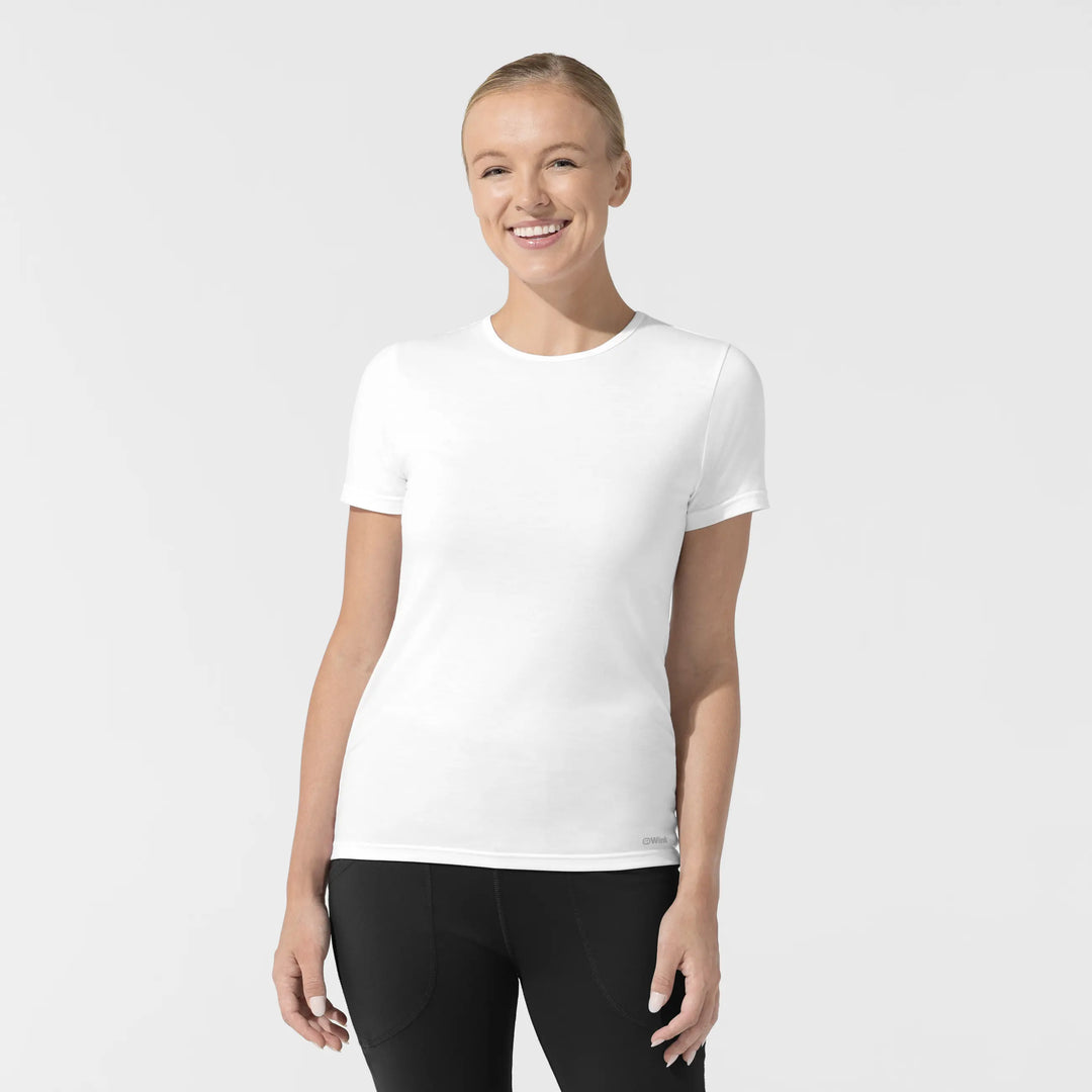 Wink Scrubs Women's Short Sleeve Essential Tee White | scrub-supply.com