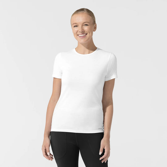 Wink Scrubs Women's Short Sleeve Essential Tee White | scrub-supply.com