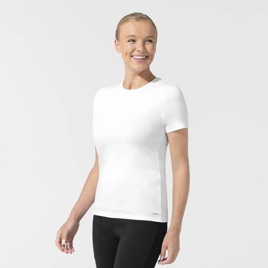 Wink Scrubs Women's Short Sleeve Essential Tee White | scrub-supply.com