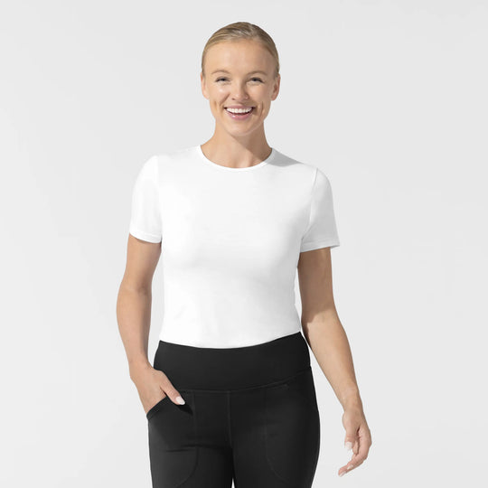 Wink Scrubs Women's Short Sleeve Essential Tee White | scrub-supply.com
