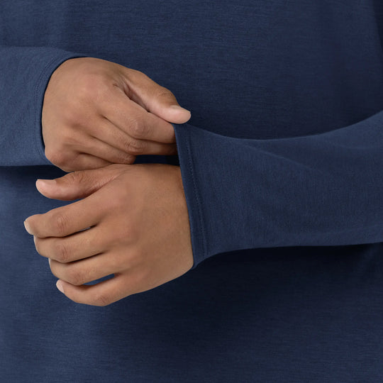 Wink Scrubs Men's Men’s Essential Layer Long Sleeve Scrub Top Navy | scrub-supply.com