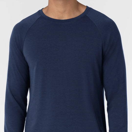Wink Scrubs Men's Men’s Essential Layer Long Sleeve Scrub Top Navy | scrub-supply.com