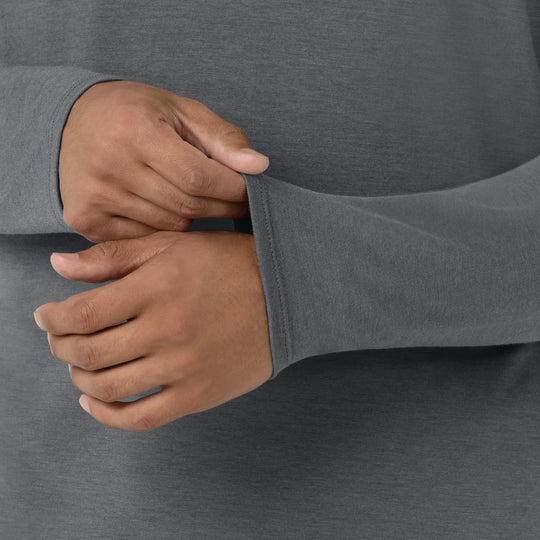 Wink Scrubs Men's Men’s Essential Layer Long Sleeve Scrub Top Pewter | scrub-supply.com