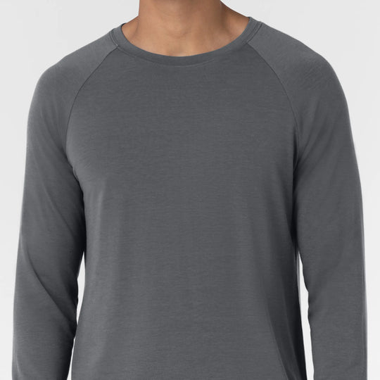 Wink Scrubs Men's Men’s Essential Layer Long Sleeve Scrub Top Pewter | scrub-supply.com