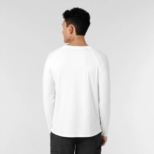 Wink Scrubs Men's Men’s Essential Layer Long Sleeve Scrub Top White | scrub-supply.com