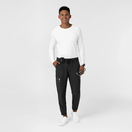 Wink Scrubs Men's Men’s Essential Layer Long Sleeve Scrub Top White | scrub-supply.com