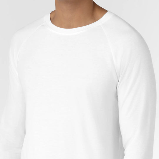 Wink Scrubs Men's Men’s Essential Layer Long Sleeve Scrub Top White | scrub-supply.com