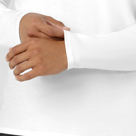 Wink Scrubs Men's Men’s Essential Layer Long Sleeve Scrub Top White | scrub-supply.com