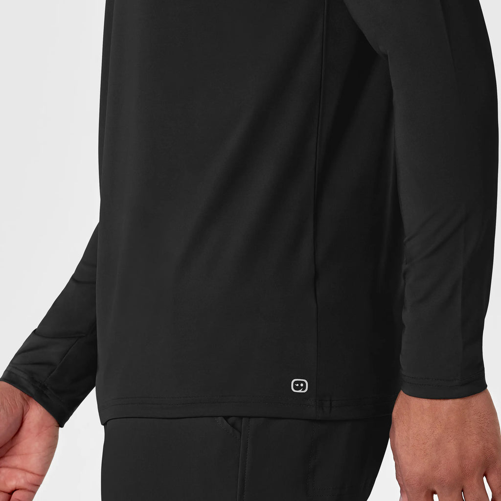 Wink Scrubs Men's Performance Long Sleeve Tee Black | scrub-supply.com