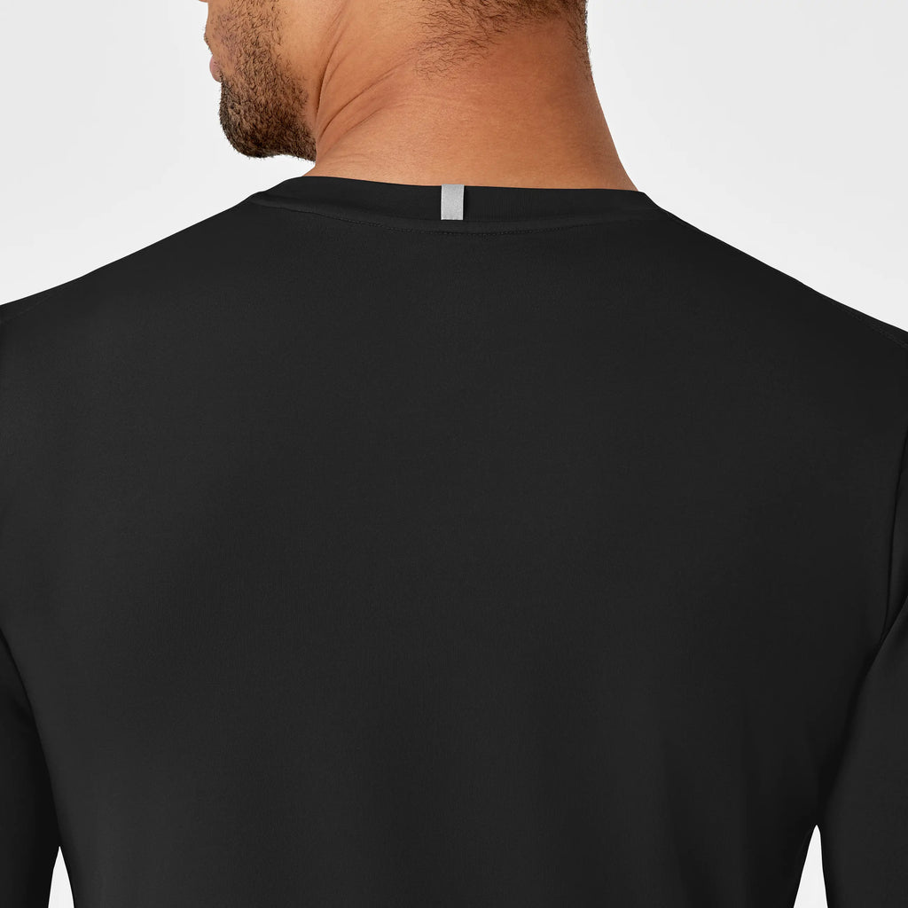 Wink Scrubs Men's Performance Long Sleeve Tee Black | scrub-supply.com