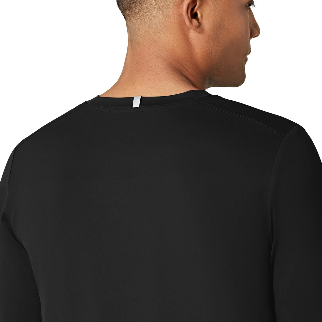 Wink Scrubs Men's Performance Long Sleeve Tee Black | scrub-supply.com