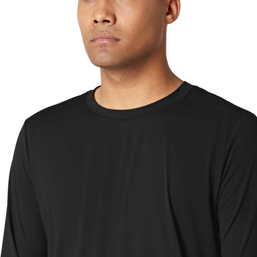 Wink Scrubs Men's Performance Long Sleeve Tee Black | scrub-supply.com